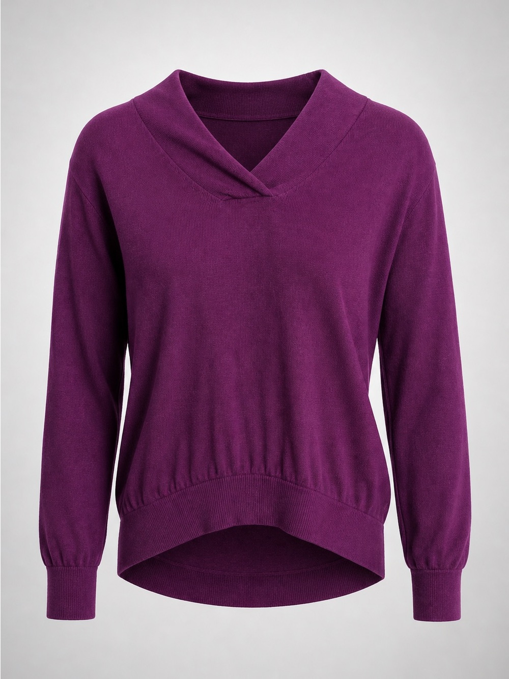 J. Crew Deep Plum V-Neck Sweater